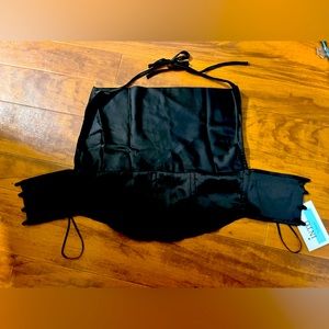 Black silk closet top